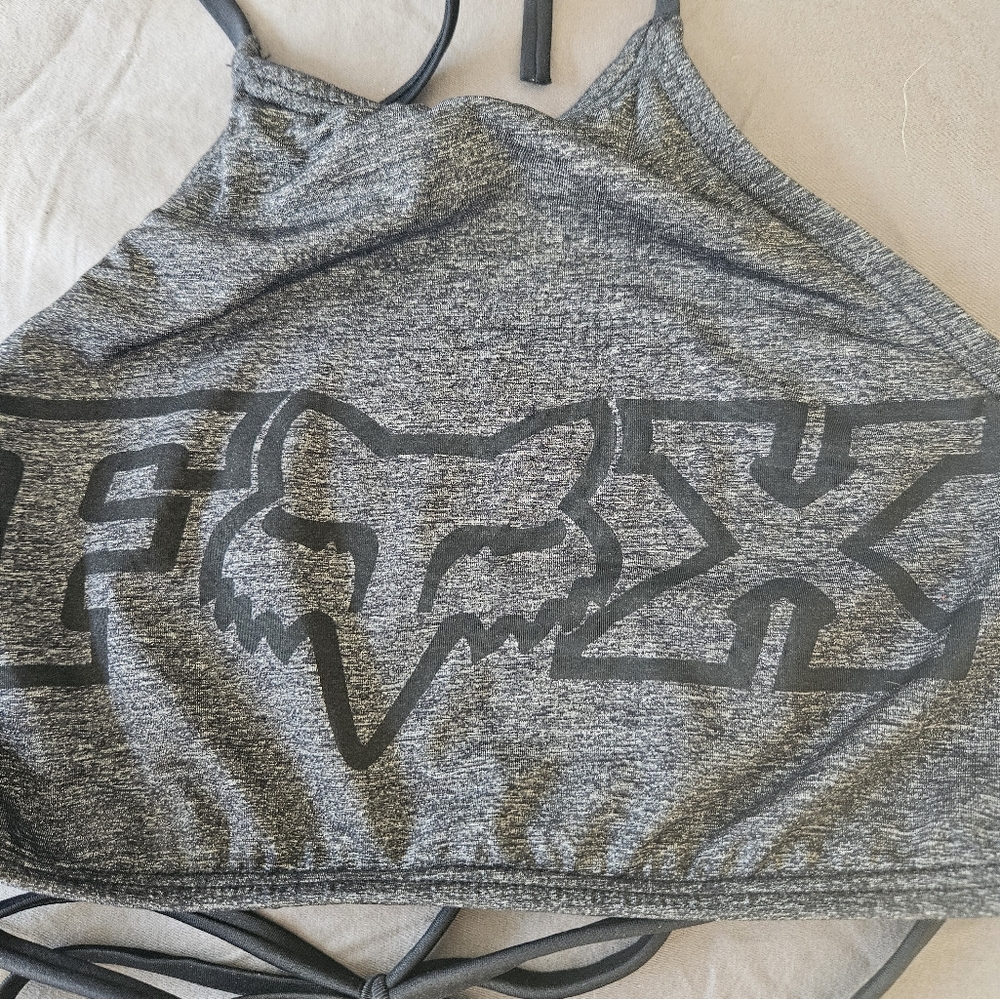 FOX Bikini Halter Top - Gray